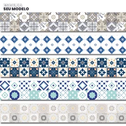 Faixa Decorativa Cozinha Pia Azulejo Português Retrô