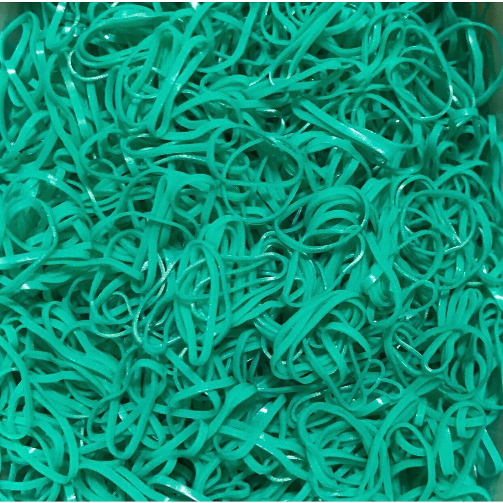 Elástico fino de silicone Verde Agua