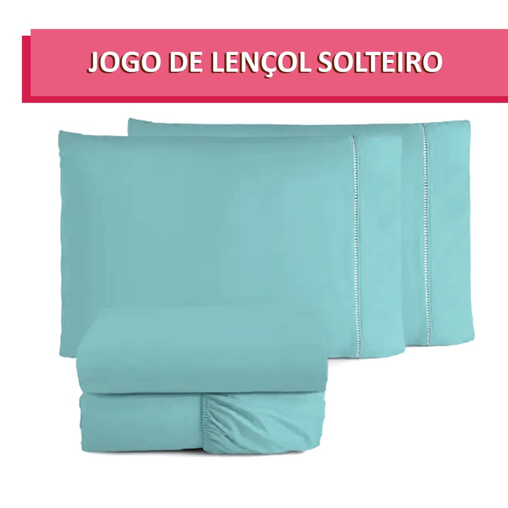 Jogo de lençol cama solteiro micropercal 200 fios varias cores lençóis kit 02 peças fronha e lencol roupas de cama
