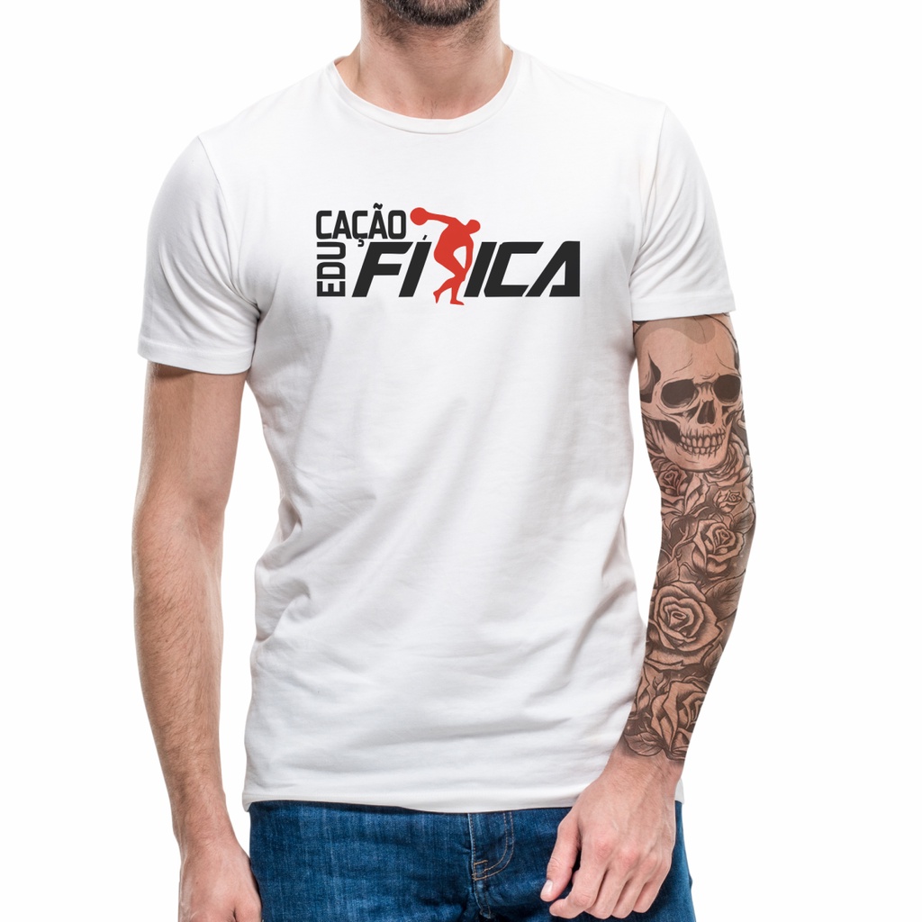 Camiseta Educação Física Camisa Curso Professor Masculina 100% Algodão Escola Faculdade