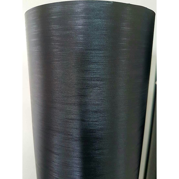 Vinil Adesivo Preto ou Prata Aço Escovado Envelopar Geladeira Fogão Carro Moto 5 tiras 70cm x 138cm