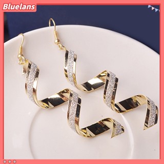 {bluelans} Brincos Femininos De Gancho Em Espiral Com Contas Retrô/Jóias