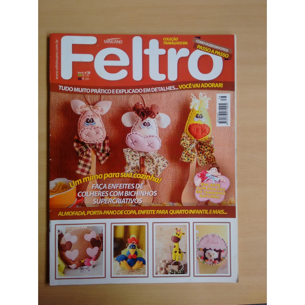 Revista Trabalho Feltro 38 Artesanato Enfeite Decoração 511w