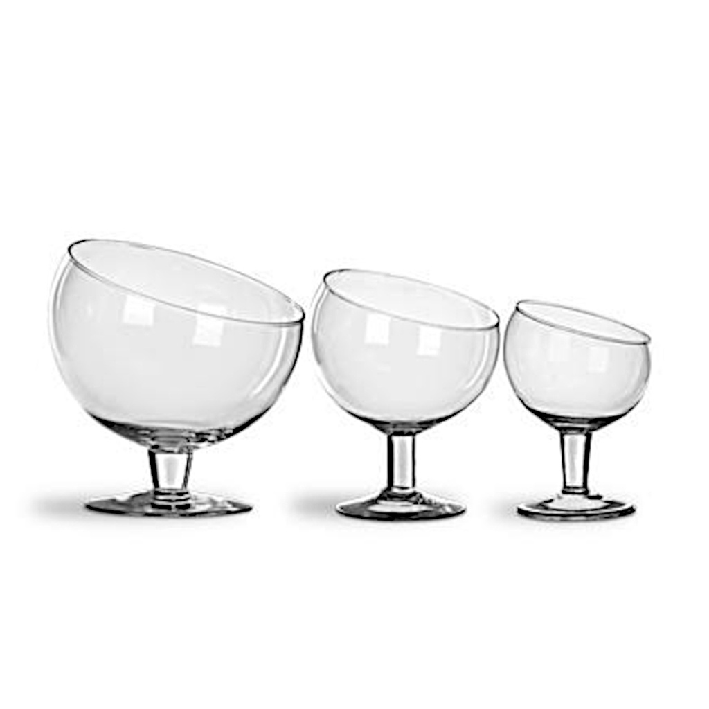 Trio Decorativo Vaso Taça Boca Torta Para Doces E Sobremesas