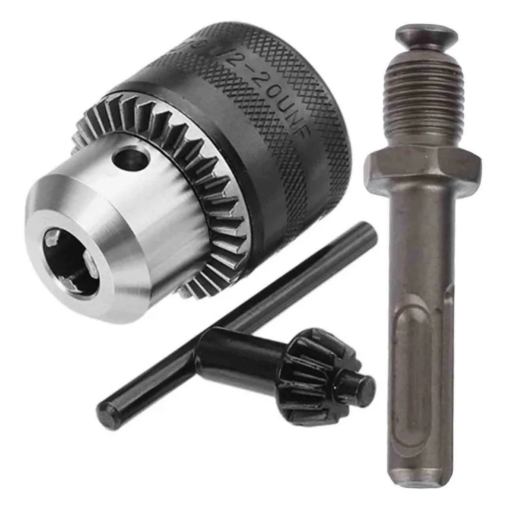 Mandril De Furadeira 1/2  c/ Adaptador Sds Plus Martelete Ferramenta engate rápido