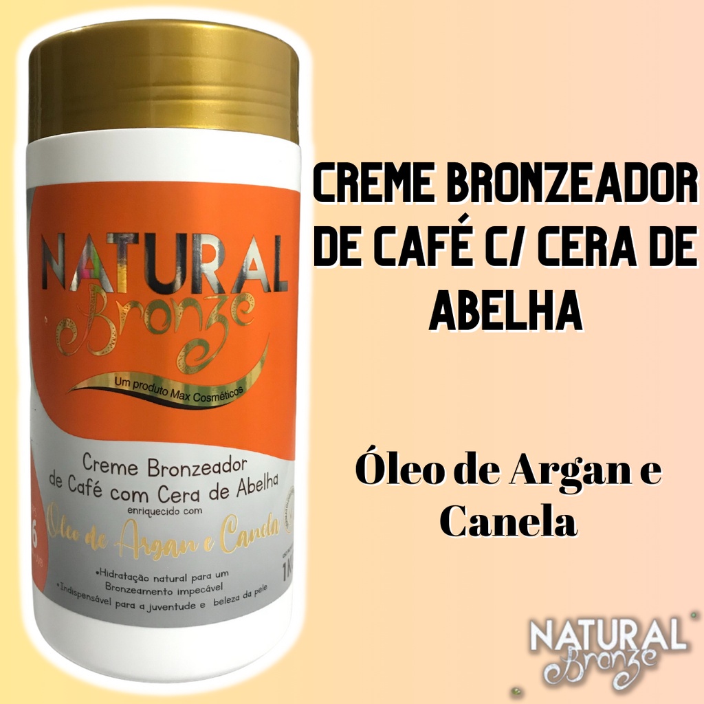 Creme Bronzeador de Café C/ Cera de Abelha 1kg - Natural Bronze