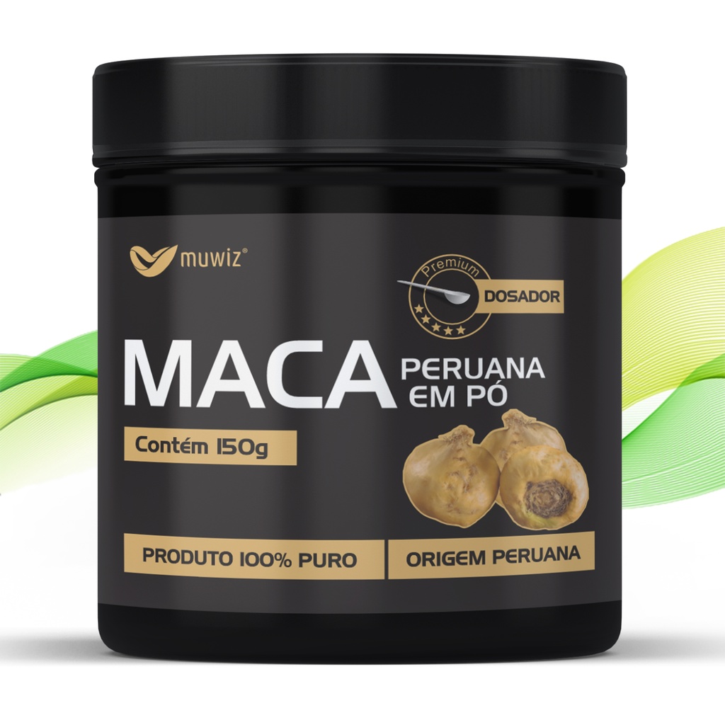 Maca Peruana em Pó Muwiz 150g 100% Pura Absorção Rápida (c/ Dosador) - Envio Rápido