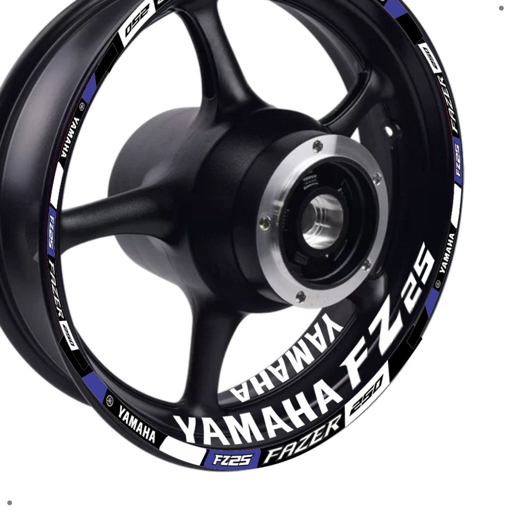 Adesivo Friso Refletivo Roda Fz25 Fz 25 Fz-25 Aro Yamaha Azul Premium
