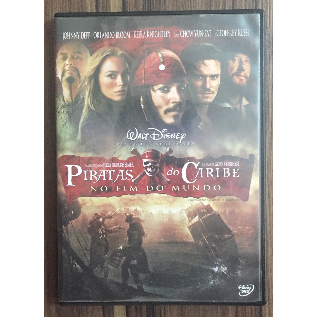 DVD Piratas do Caribe 3 - No Fim do Mundo | Original | Filme | Disney | Johnny Depp | Orlando Bloom | Keira Knightley