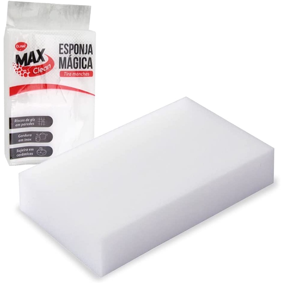 Esponja Mágica Branca Tira Manchas Max Clean Magica Limpeza Cozinha Clink