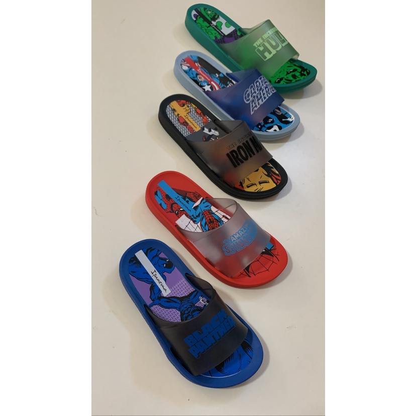 Chinelo Infantil Masculino Grendene Kids Slide Marvel Legends