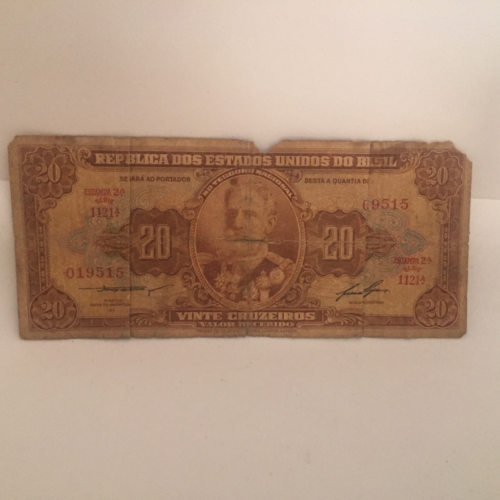 Nota Antiga 20 Cruzeiros (Deodoro da Fonseca)