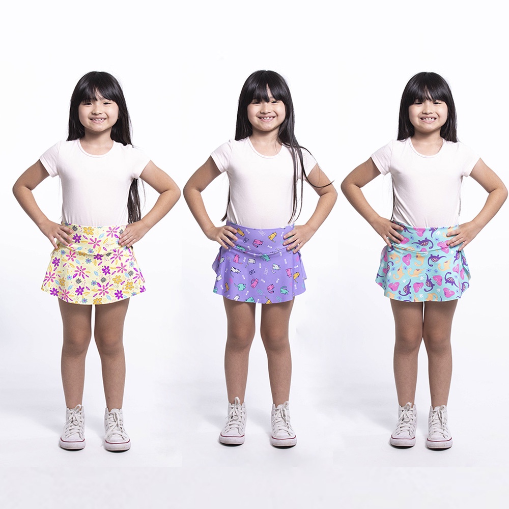 Shorts Saia Infantil Personagens Kit 3 Pcs Oferta Revenda