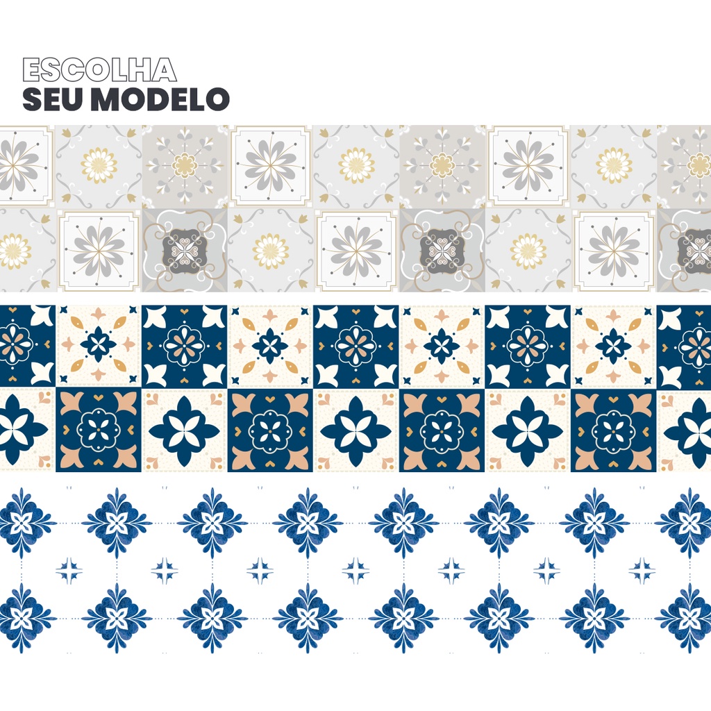 Faixa Decorativa Azulejo Português Retrô Pia Cozinha
