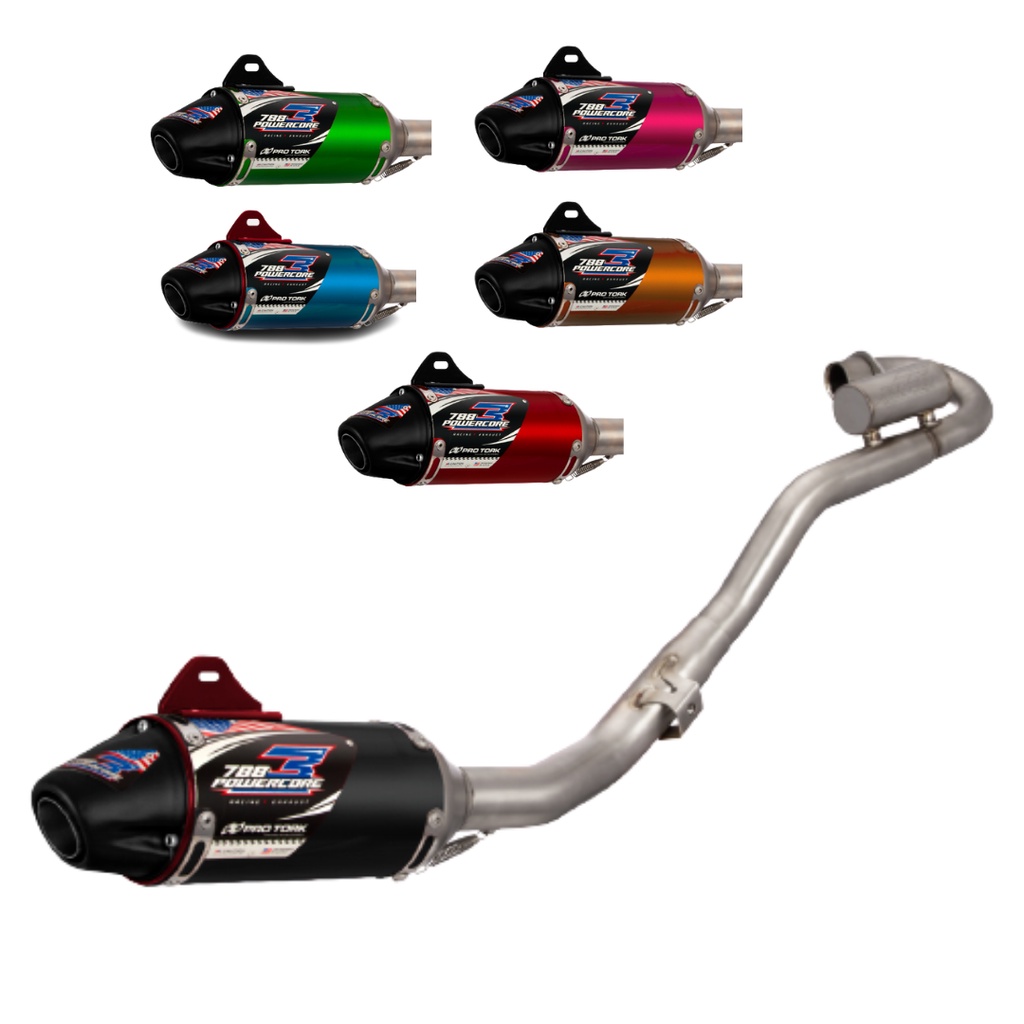 Escapamento Escape Esportivo Completo Para Moto Pro Tork Powercore 3 Crf 230 2008 Até 2020