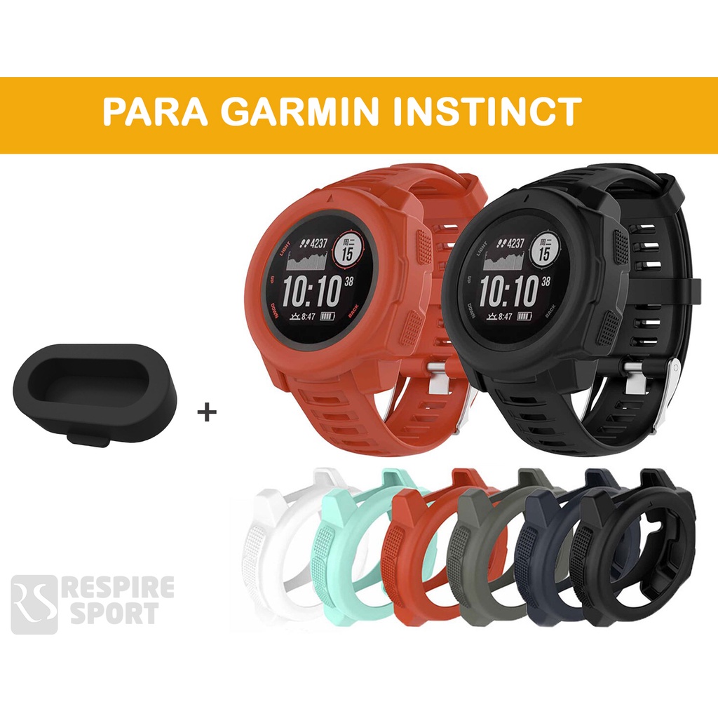 Kit Capa Case Compativel Com Garmin Instinct + Tampa Plugue