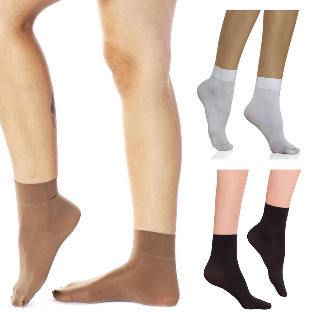 Kit 3 Pares Meias Feminina Soquete Lupo Loba Fio 40 Opaca Poliamida Macio Toque Suave Leve Confortavel Dia a Dia em Oferta na Shopee