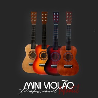 Violão Madeira Infantil Semi Profissional Com Cordas Em Aço Mini Violão Criança Menino Menina
