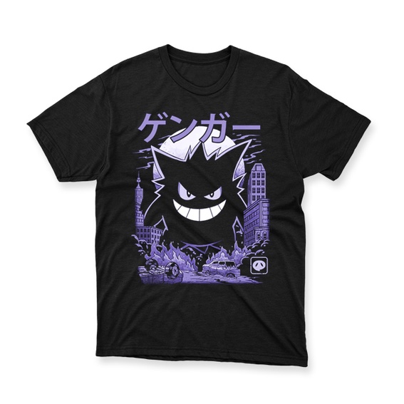 Camiseta Basica Algodão Pokebola Anime Pokemon Gengar Roxo - Rosa Claro