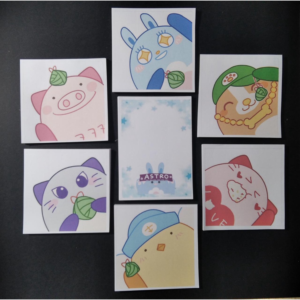 Bloco de Anotações - Memo Pad - Notepad - KPOP - ASTRO - kit com 7 unid