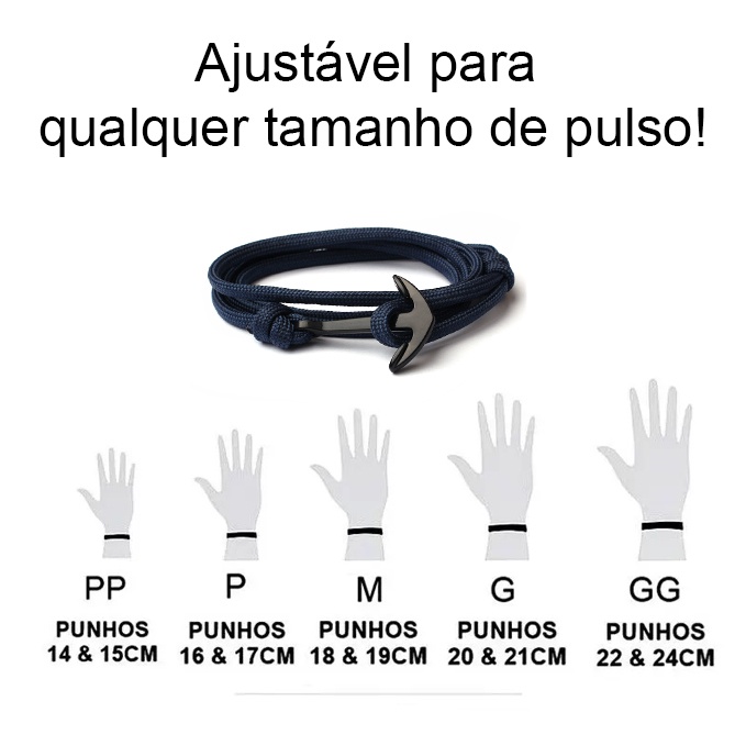 Pulseira masculina feminina bracelete âncora