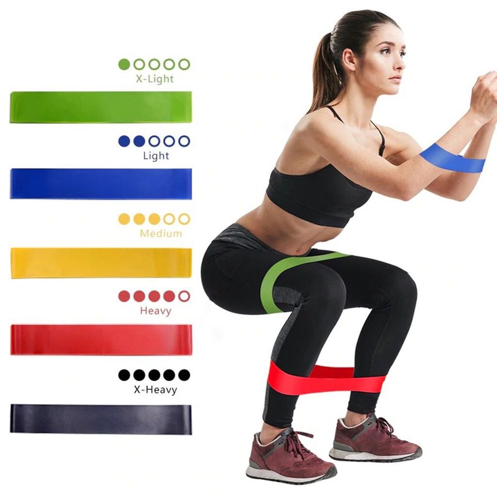 Kit 5 Mini Bands Faixas Funcional Exercícios Fitness