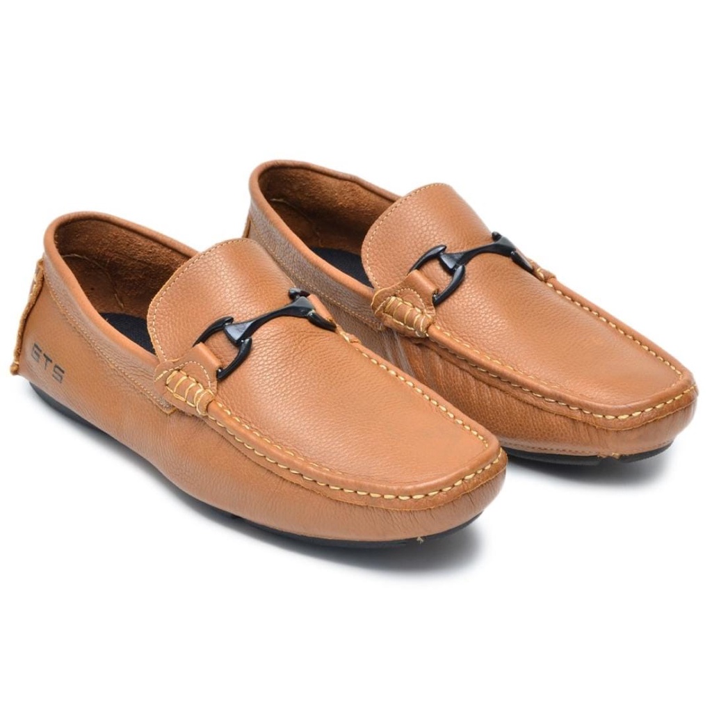 Mocassim Liso Em Couro 100% Legitimo Sapatilha Drive - Gts - Conforto e Estilo! Whisky