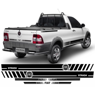 Kit 5 Adesivo Faixa Lateral Fiat Strada Sport Acessório em Oferta na Shopee