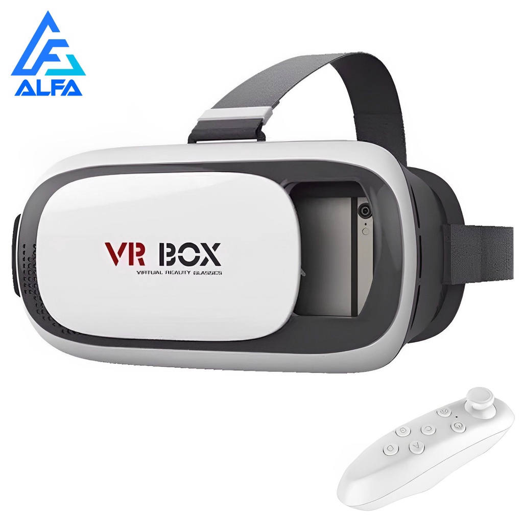 Óculos VR Box 2.0 Realidade Virtual + Controle Cardboard 3d Bluetooth