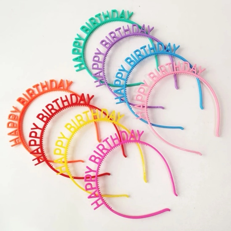 Tiara para Aniversário Happy Birthday Colorida