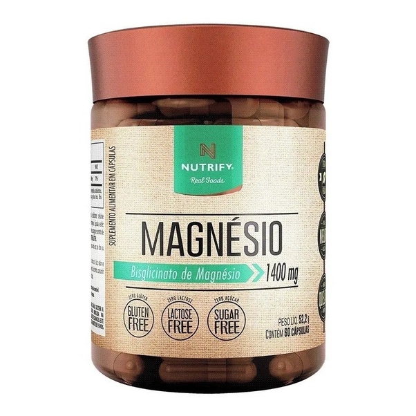 Magnésio Bisglicinato 1400mg 60 Cápsulas Nutrify Sem Sabor em Oferta na Shopee