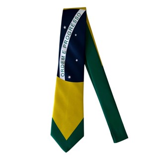 Gravata Premium Bandeira do Brasil em Oferta na Shopee