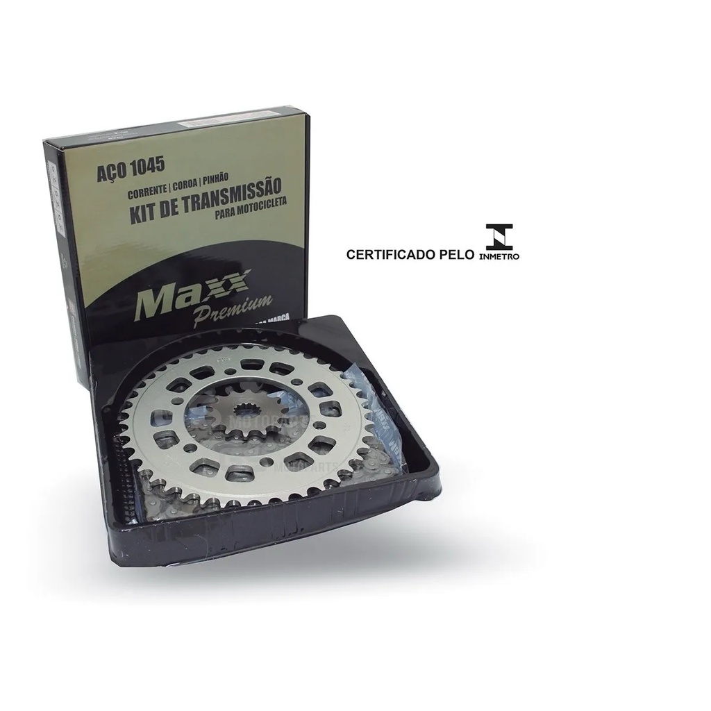 Kit Transmissão Relação Yamaha  Mt 03 YZF R3 Completo Corrente Coroa Pinhão