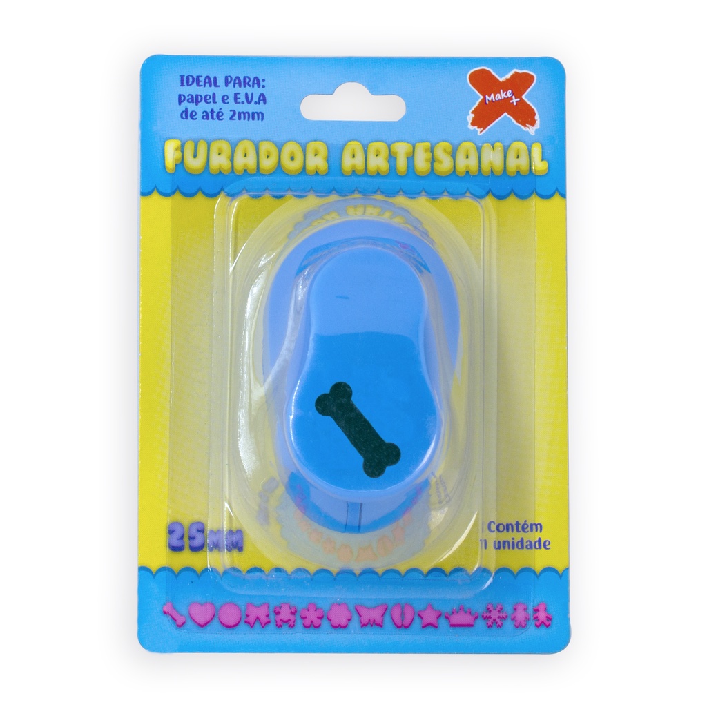 Perfurador Furador De Papel e Eva Em Formato OSSO OSSINHO Artesanato 25mm