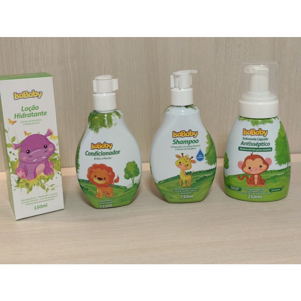 Kit Baby - Loção Hidratante 150 ml + Shampoo 230 ml + Condicionador 230 ml + Sabonete Líquido antisséptico desenvolvido para mamãe