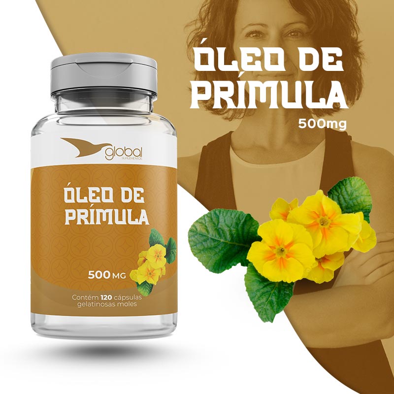 Óleo de Prímula 500mg Global Suplementos - 120 cápsulas