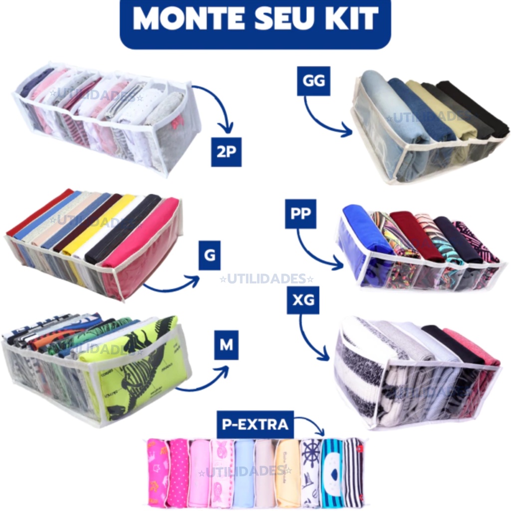 Monte Seu Kit De Colmeia Organizadora de Gaveta Transparente Para Calcinha Cueca Meia em Oferta na Shopee