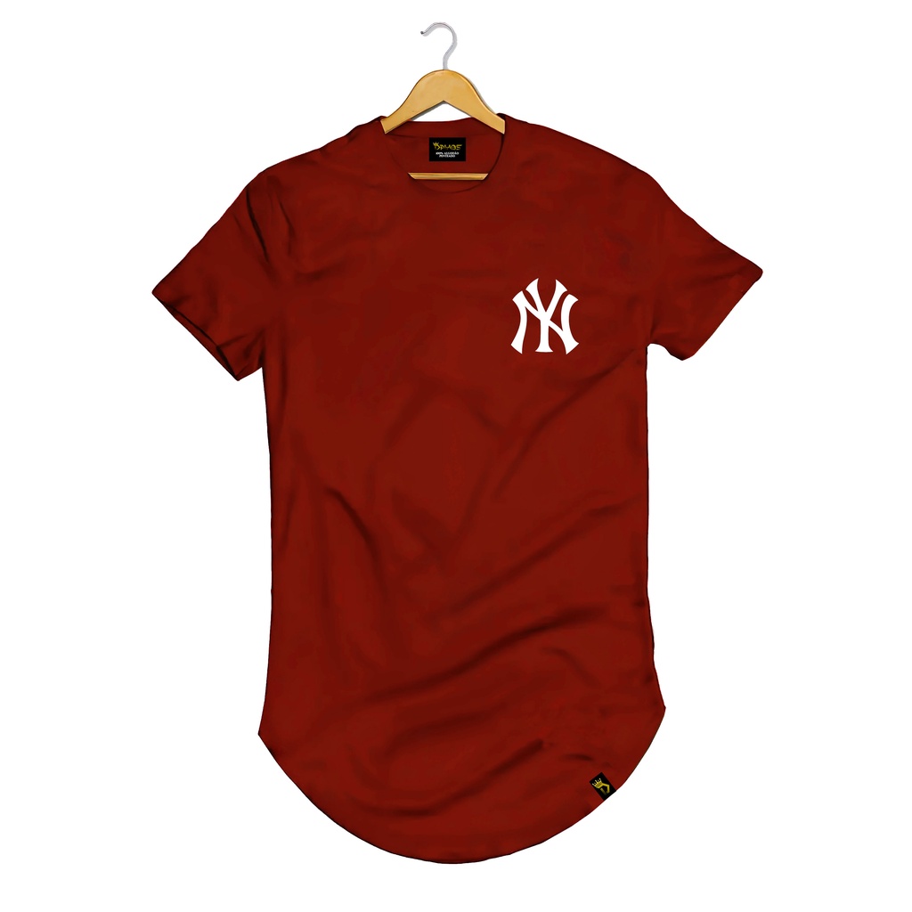 Camisa Camiseta Longline Masculina New York NY NYC Blusa Algodão