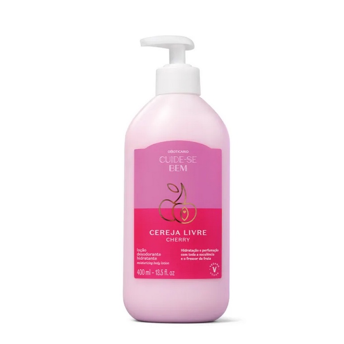 Loção Hidratante Desodorante Corporal Cuide-se Bem Cereja Livre 400ml - O Boticário