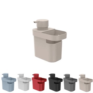 Dispenser Detergente Sabão e Organizador Pia 650ml Bege Ou