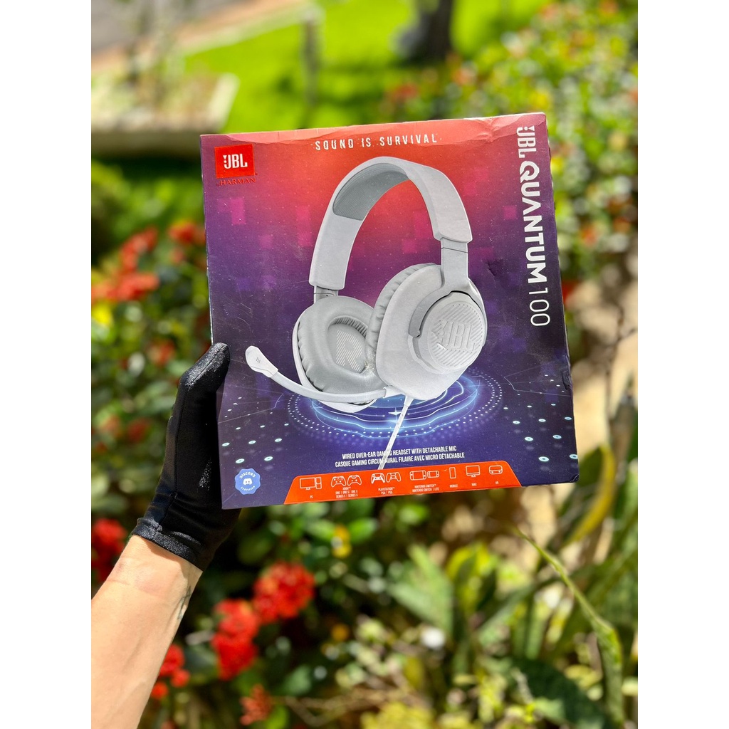 Fone de Ouvido Headset Gamer JBL Quantum 100 Branco