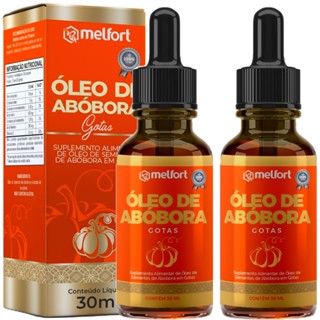 Óleo de Semente de Abóbora em Gotas 100% Pura 2 Frascos