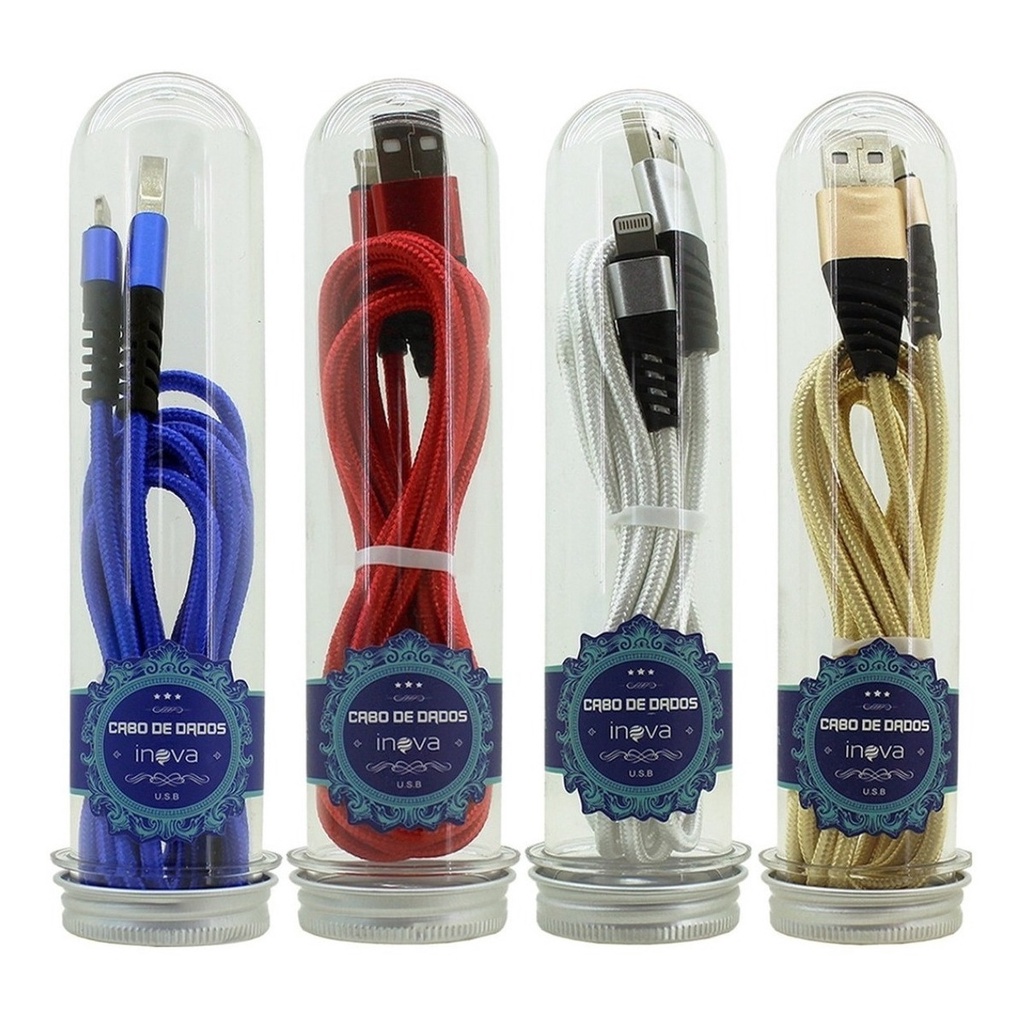 Oferta Kit 4 Cabos Carregador iPhone 2 Metros