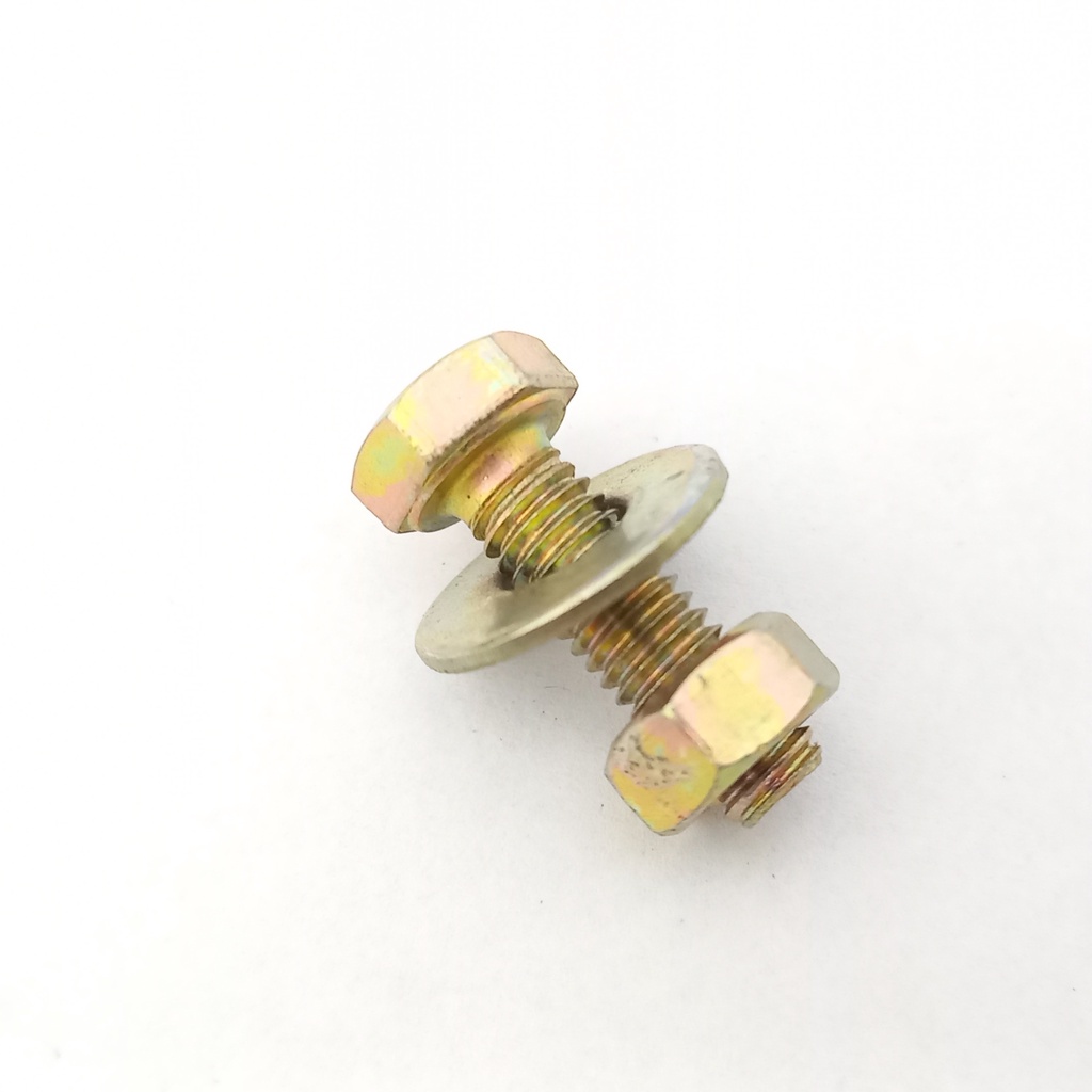 Parafuso de metal Cabeça sextavada para chave 10mm x (6mm 1/4") x 24mm de comprimento