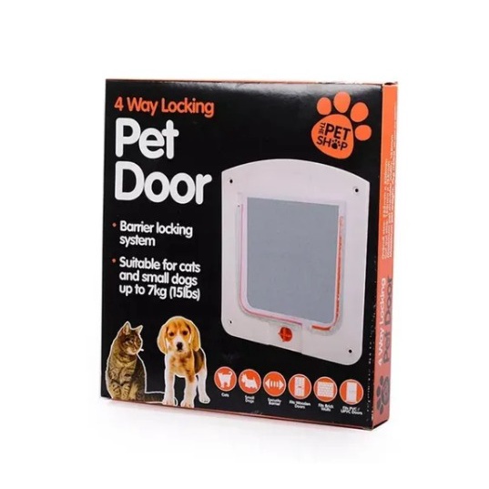 Portinha De Passagem Para Gato ou Cachorro Pequeno 4 em1 Pet Door