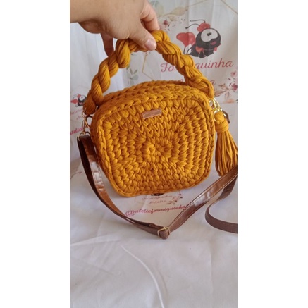 Bolsa de Fio de malha quadrada 🧶👛