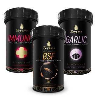 Kit Rações Poytara Black Line Immunity 35g / Garlic 35g / BSF 30g