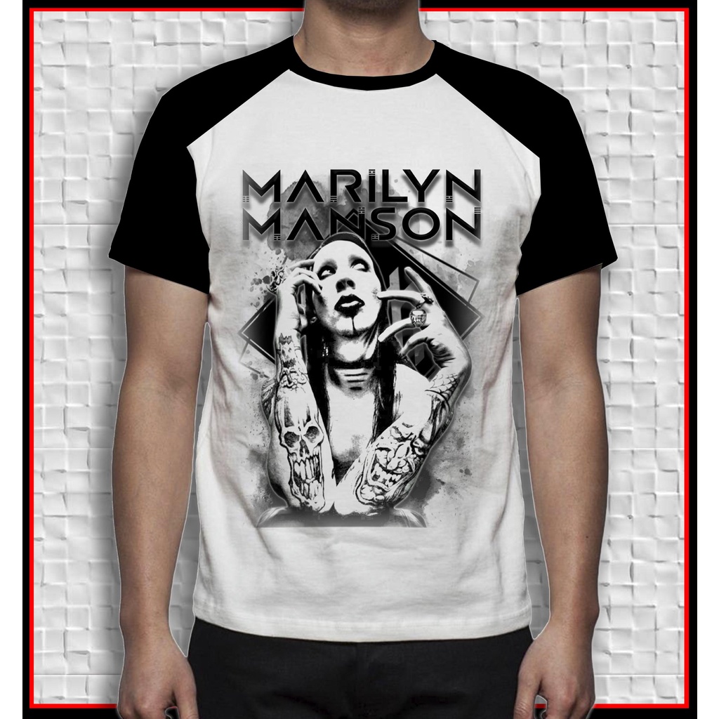 camisa de musica da arte marilyn manson personalizada