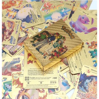 Cartas Pokemon Douradas - Edição Especial Pokemon Gold - 25 Cards Pokemon em Oferta na Shopee