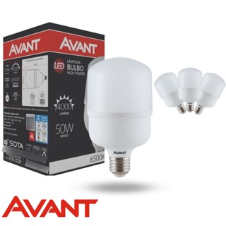 Kit 03 Lâmpadas Led Bulbo 50w Alta Potência E27 Bivolt 6500K Branco Frio Avant ORIGINAL (1 Ano de Garantia)